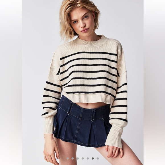 Free People Sweaters - NWT Free People Easy Street Stripe Crop Pullover